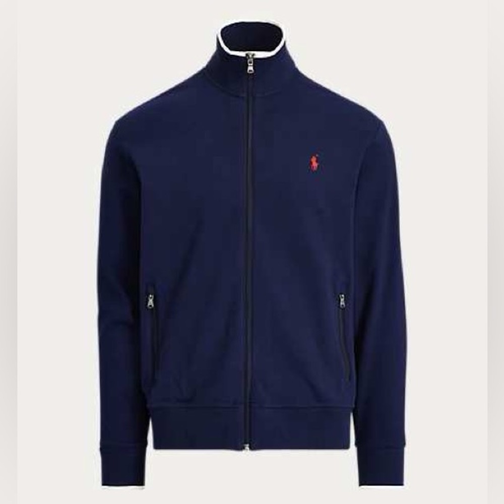 POLO RALPH LAUREN 100% Cotton Interlock Knit Track Jacket - sz 4XLT Black - Picture 14 of 16